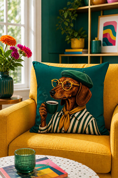Bertille Home Pop Art Serisi Çift Tarafı Dijital Baskılı Kırlent Kılıfı