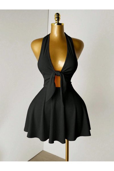 eybetsa Special Design Premium Bowknot Swimsuit with Women's Shorts and Skirt