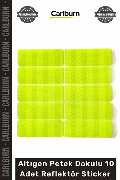 Carlburn #Reflektör Honeycomb Reflektif Güvenlik Bandı Altıgen Petek Dokulu 1...