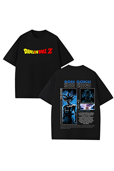 MAGORS Μπλουζάκι Dragonballz Anime Saga με στάμπα, Unisex, Oversize, 100% βαμ...