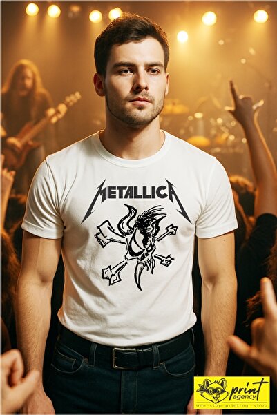Malfini Tricou cu maneca scurta unisex Rock Metallica Head