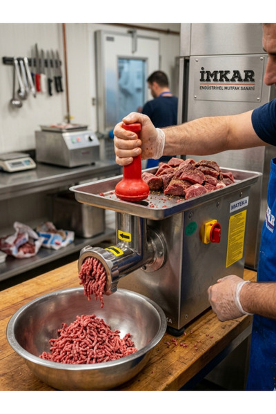 Mateka NO : 12 KIYMA MAKİNESİ SAATTE 100 KG KAPASİTELİ İLERİ GERİ AYARLI