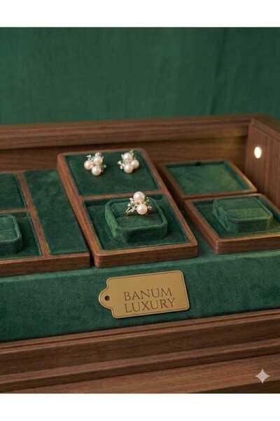 Banum Luxury أقراط وخاتم من اللؤلؤ