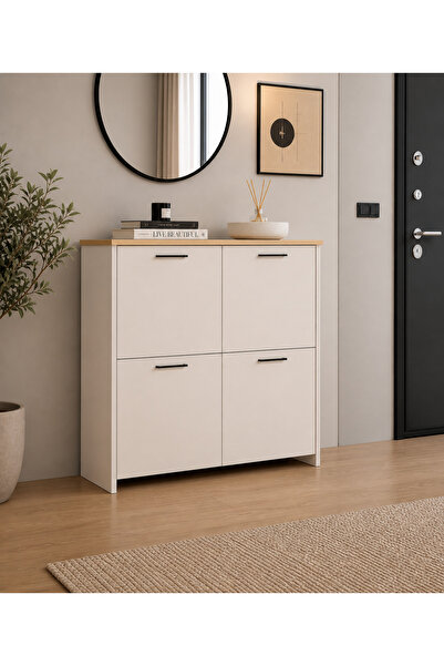UDECCO MOBİLYA LUNA 4 Kapaklı Modern Ayakkabılık 90x91 cm MDF Ürün