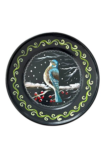 Ceramica Martinescu Farfurie decorativa ceramica neagra Marginea - Pictata ma...