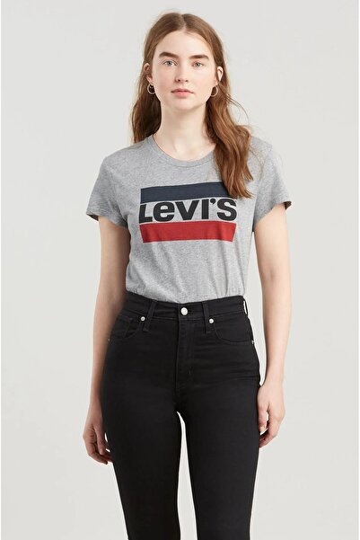 Levi's Women's Crew Neck Gray T-Shirt A2086-0000