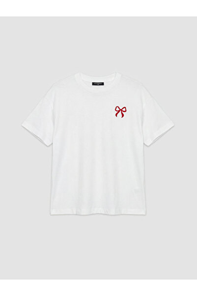 LC Waikiki Tricou pentru damă, cu gât crew brodat
