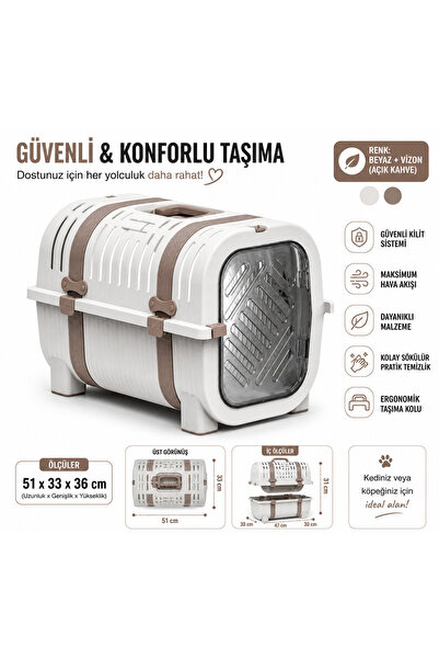 BOU PETSHOP Kedi Taşıma Çantası | Köpek Taşıma Çantası | Pet Taşıma Box | 51x...