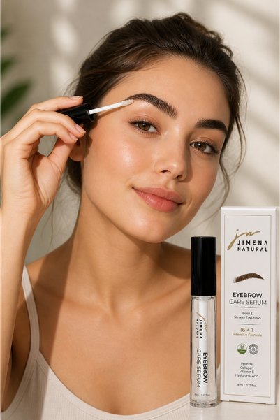 Jimena Natural Eyebrow Care Serum 8 ml Eyebrow Thickening and Strengthening Serum Peptide, Collagen, Hyaluronic Acid