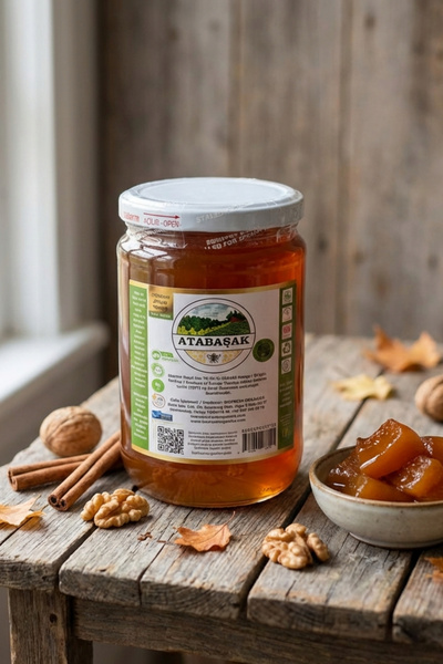 ATABAŞAK Kabak Tatlısı 700 Gr, Cam Kavanoz, Şeker İlavesiz