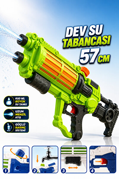 YILDIRIM OYUNCAK Dev Su Tabancası 57cm 600ml – Büyük Boy Basınçlı Uzun Menzil...
