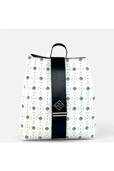 OEM Σακίδιο πλάτης Pierro Accessories Fauna Monogram σε Χρώμα Λευκό 90783PM07