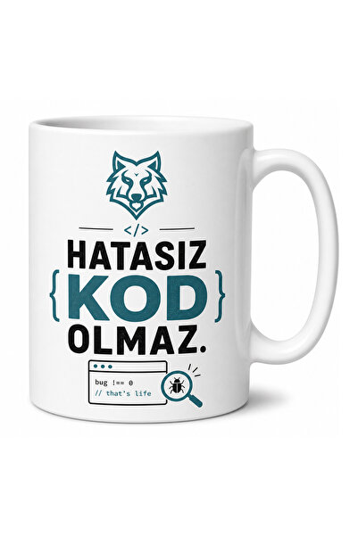 Çakaldere Yazılım "Hatasız Kod Olmaz" Yazılımcı Kupa Bardağı – Developer Atas...