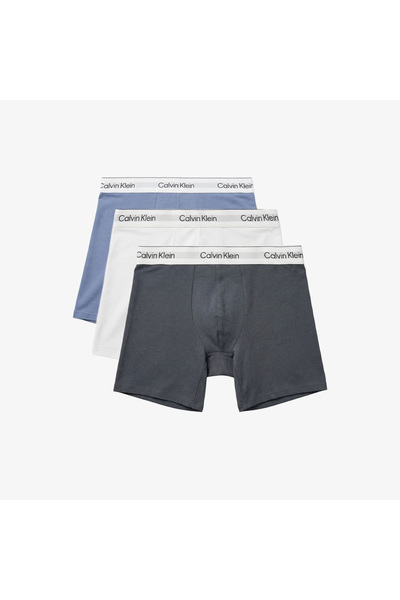Calvin Klein Brief 3'lü Erkek Mavi Boxer