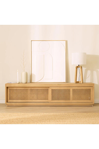 Creawood Luru Masif Meşe TV Ünite - 180 cm