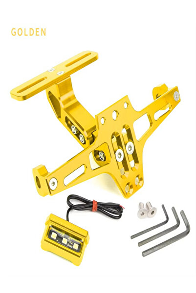 Motorjinal Katlanabilir Arka Plakalık -Led Işıklı -Cnc Metal -Parlak Renkler ...