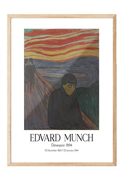 Postifull Edvard Munch - Desespoir 1894, Slika sa drvenim okvirom, Serija ume...