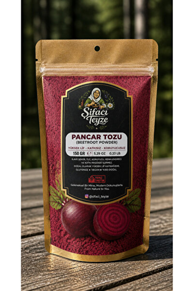 şifacı teyze Pancar Tozu Katkısız 150 G Doğal Pancar Kurusu Taze Öğütülmüş