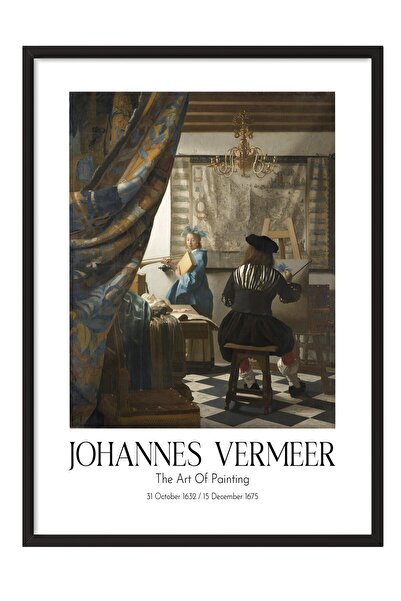 Postifull Johannes Vermeer - Umetnost slikanja, slika u crnom okviru, serija ...