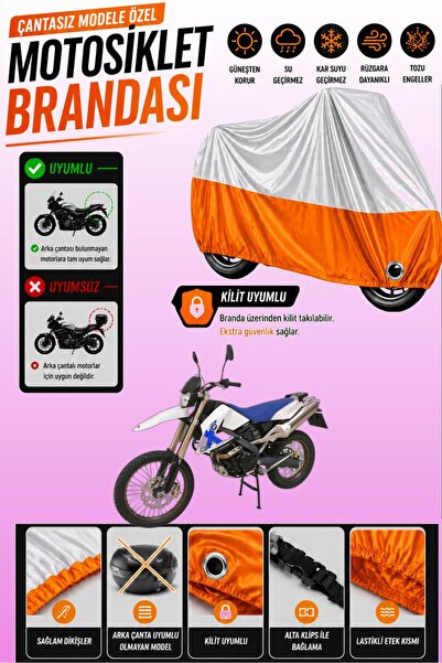 Cemku Twin Top Gray - Bottom Orange Bmw g 650 X Challenge Compatible Engine C...