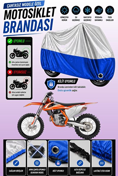 Cemku Twin غطاء محرك متوافق مع KTM 450 SXF باللون الرمادي من الأعلى والأزرق م...