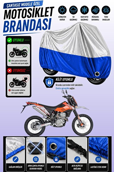 Cemku Twin غطاء محرك مونديال X-Treme Enduro باللون الرمادي من الأعلى والأزرق ...