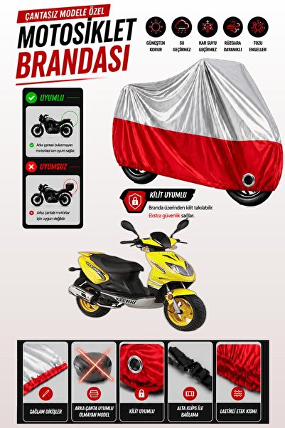Cemku Twin غطاء محرك متوافق مع Keeway Focus 125 باللون الرمادي من الأعلى والأ...