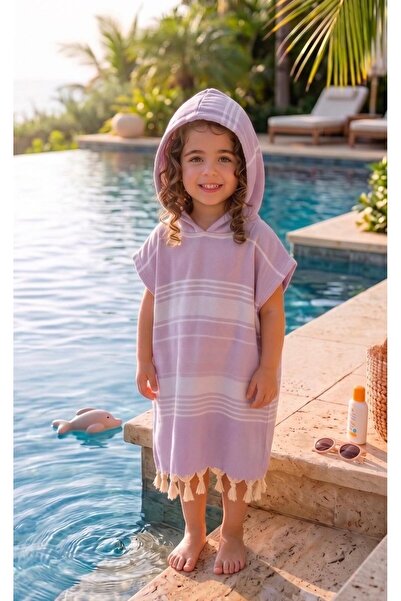 calove 100% Cotton Children's Bathrobe Poncho - Hooded Baby Beach Towel, Pesh...