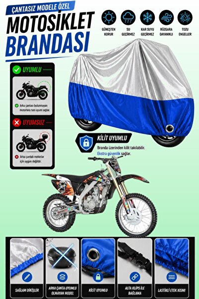 Cemku Twin غطاء محرك متوافق مع دراجة Apachi XZ 250R باللون الرمادي من الأعلى ...