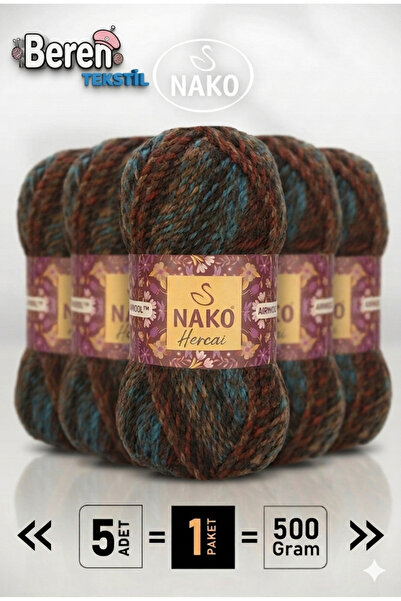 NAKO Hercai - 5-Pack - 100Gr/156M - Yarn for Cardigans, Sweaters, Scarves, Be...