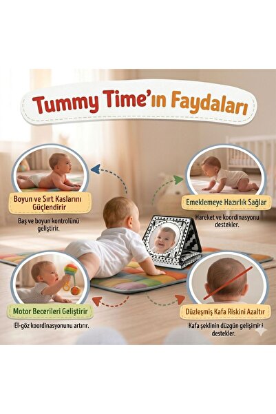 FISHER PRICE Bebek Aktivite Kitabı Aynalı – Tummy Time Oyuncağı, Montesorri Duyusal ve Görsel Gelişim 0-3 Yaş