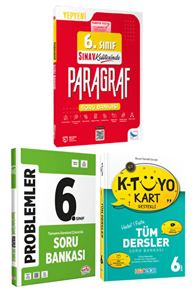 Sınav Yayınları Sınav 6. Sınıf Paragraf Soru+Editör Problemler Soru+ Katyon T...