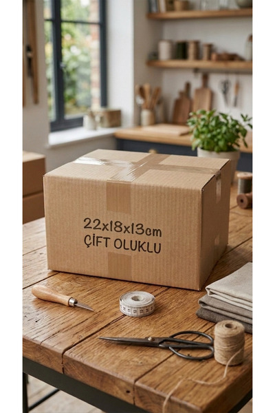 SEMY STORE 22x18x13 cm Çift Oluklu Koli, E-Ticaret Kargo Kolisi (10 ADET)