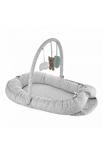 Babyjem Salteluta BabyNest cu bara jucarii Between parents (Culoare: Gri)