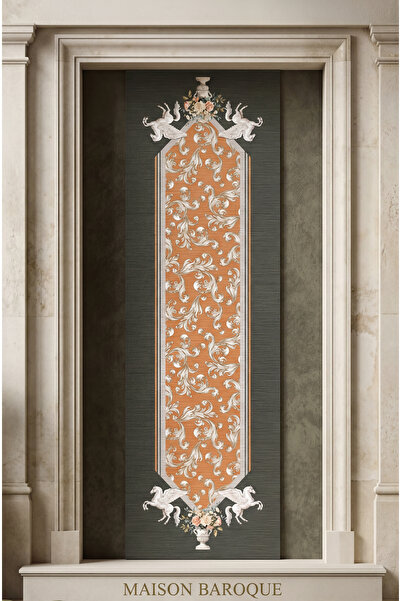 CANİLA PEGASUS desenli Masa Runner. 45 x 145 cm 1 Adet Dikişli Runner