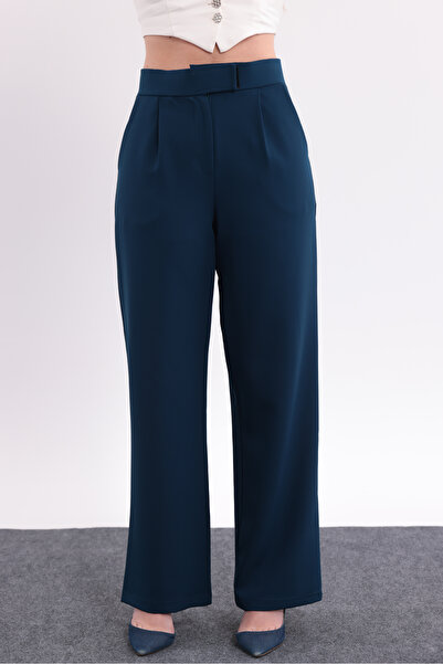 GİYİYORUM Women's Lycra Velcro Closure Palazzo Pants