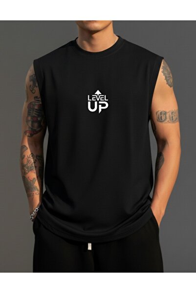 BW Bravely Wear Ανδρικό αμάνικο μπλουζάκι LEVEL UP με στάμπα Zero Sleeve Spor...
