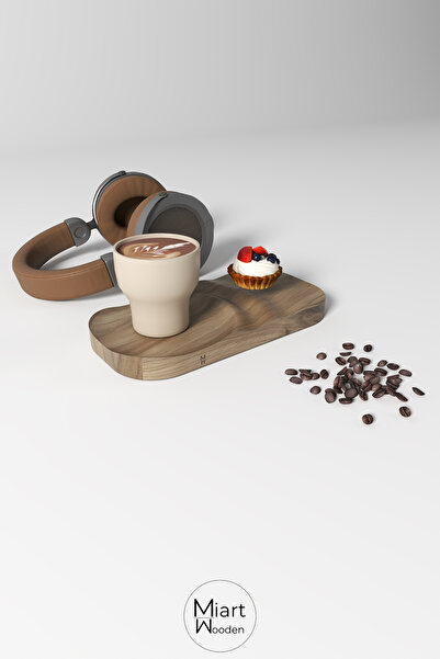 Miart Wooden Coffee Drops - Masif Meşe Tasarım Sunum Tahtası ve Dekoratif Obje