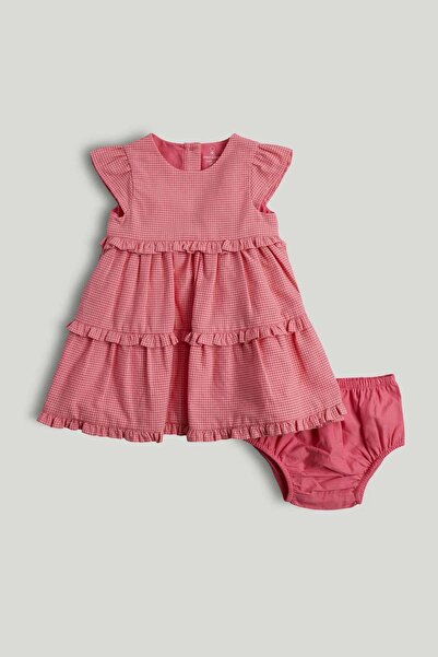 MOTHERCARE فستان وردي منقوش مع سروال داخلي