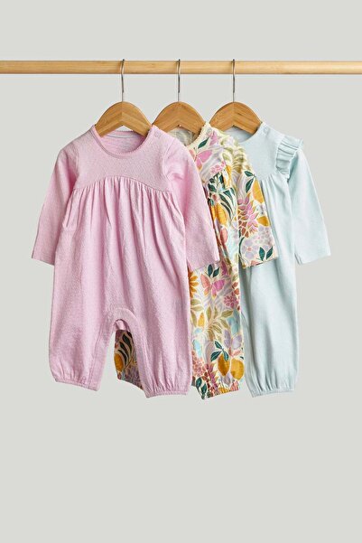 MOTHERCARE 3 Pack Footless All-in-Ones