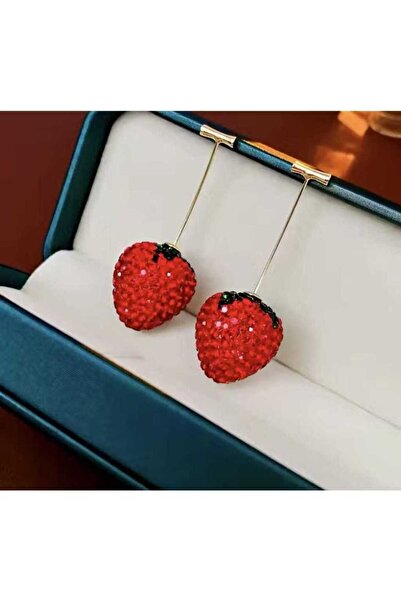 ÇELİKSİLVERTAKI Stoned Strawberry Earrings