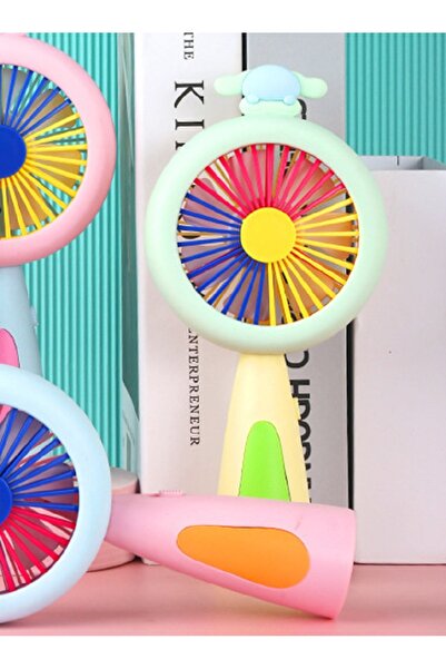 Livava Işıklı Şarjlı El Vantilatörü 2 Kademeli Masaüstü Taşınabilir Mini Fan ...