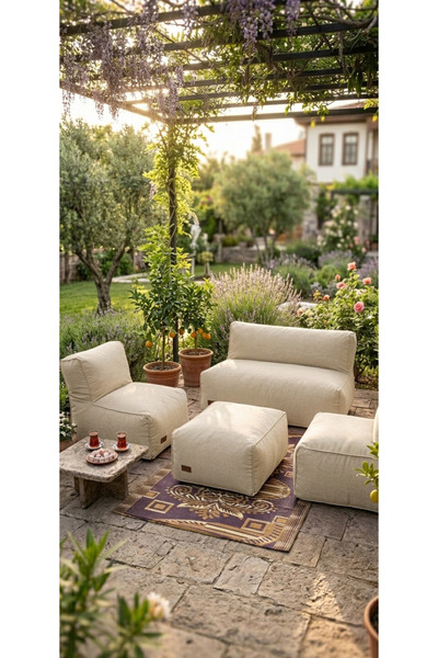 PATARA HOME Velvet Serisi Armut Bahçe Mobilyası, Balkon Takımı Su Geçirmez Ku...