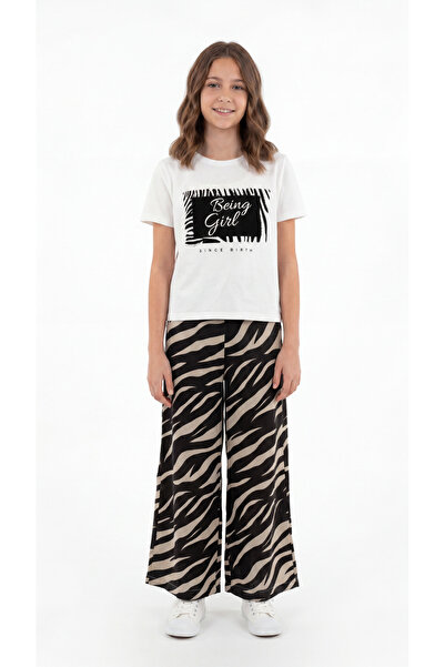Mışıl Kids Being Girly Printed Girls' Top and Bottom Set
