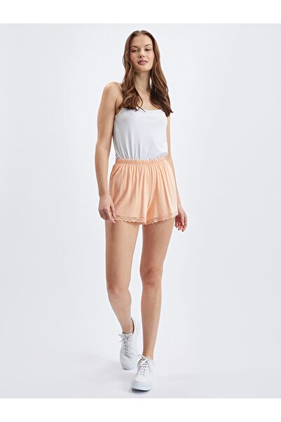 ORSAY Apricot women's shorts with lace