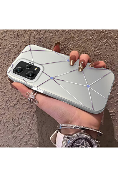 PATTERNOVA Redmi Note 12 Pro 5G Uyumlu Yüksek Kalite Çizgili Geometrik Kılıf,...