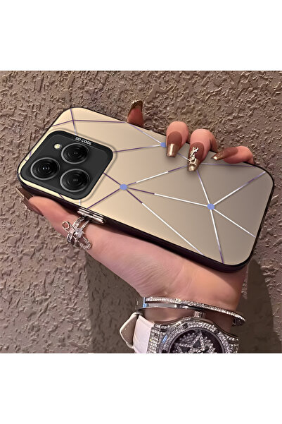 PATTERNOVA Tecno Spark 20 Pro 4G/5G Uyumlu Yüksek Kalite Çizgili Geometrik Kı...