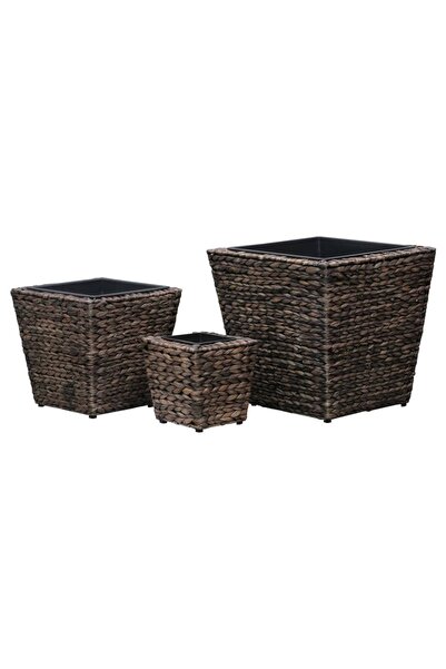 vidaxl Straturi inaltate, 3 buc., maro, zambila de apa