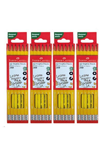 Faber Castell Faber-Castell Graphite HB Pencil 12 Pcs x 4 Pkt Yellow
