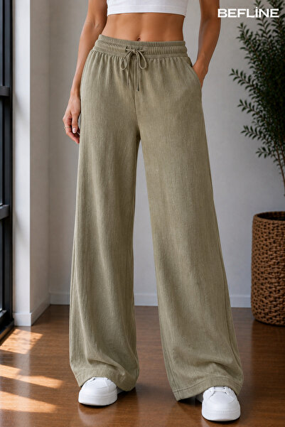 LAVİNİM Kadın Keten Oversize LooseFit Rahat Pantolon
